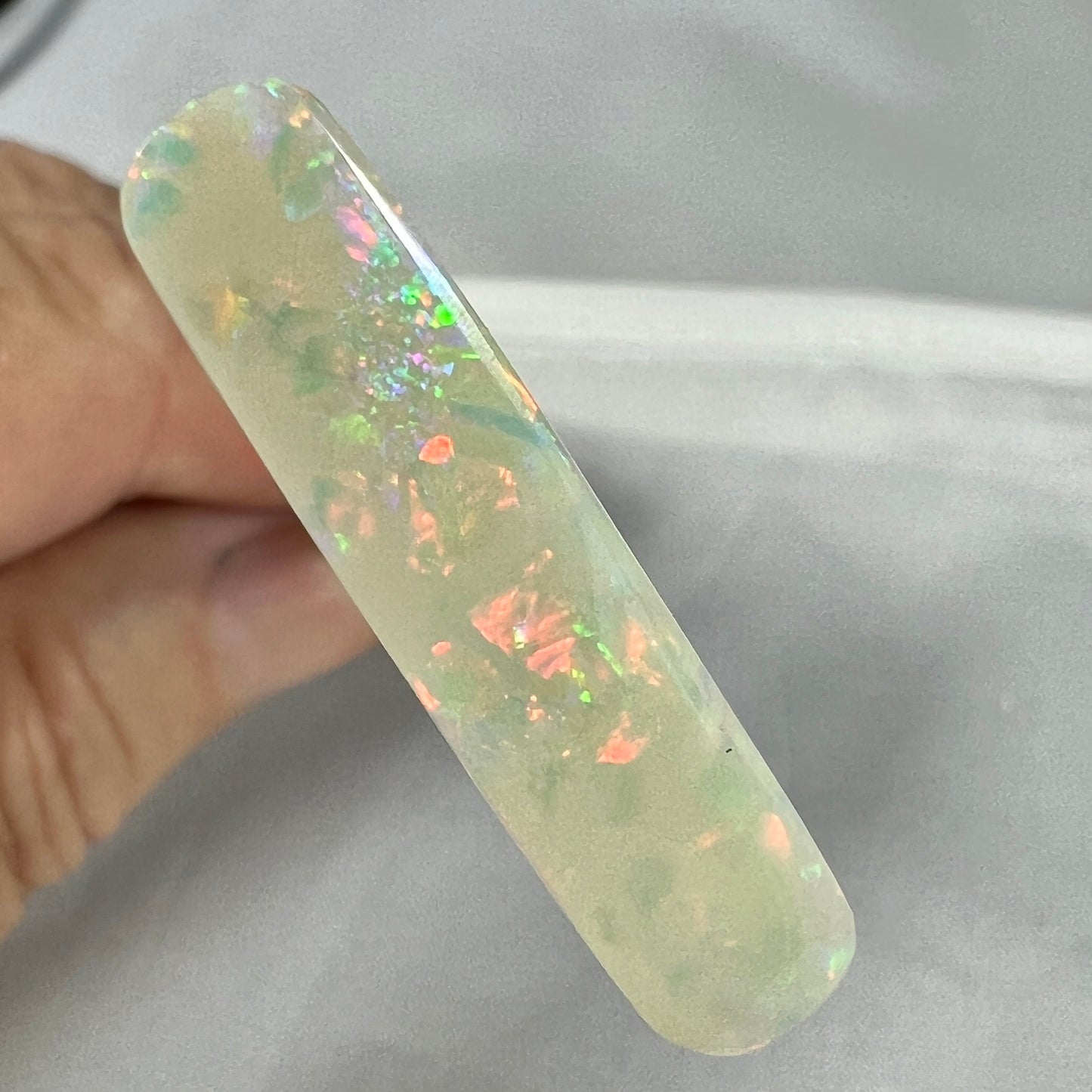 Awesome Grawin semi crystal pendant opal, showing all colours.