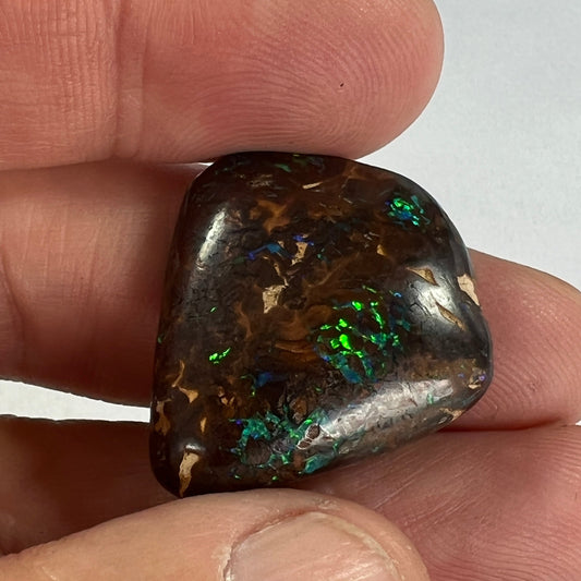 Nice big boulder opal from Winton with great flashes of colour. Ready for a pendant.