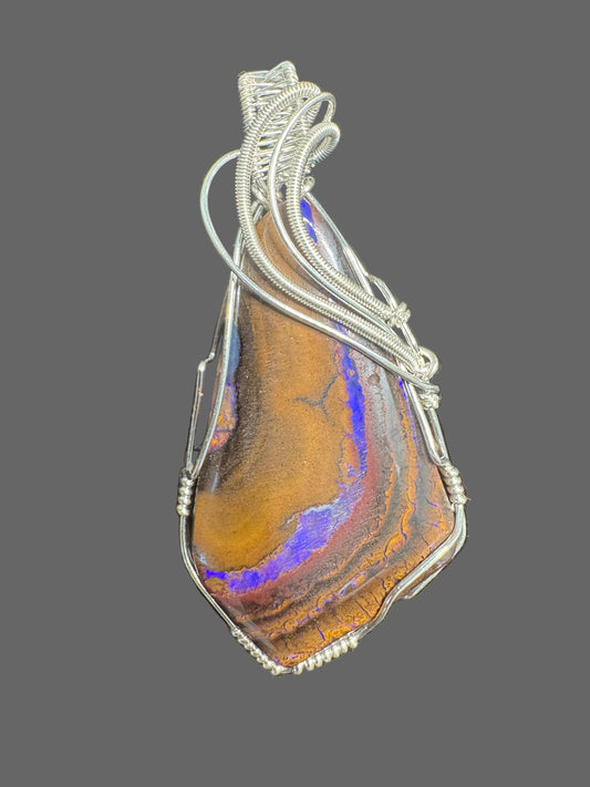boulder opal pendant