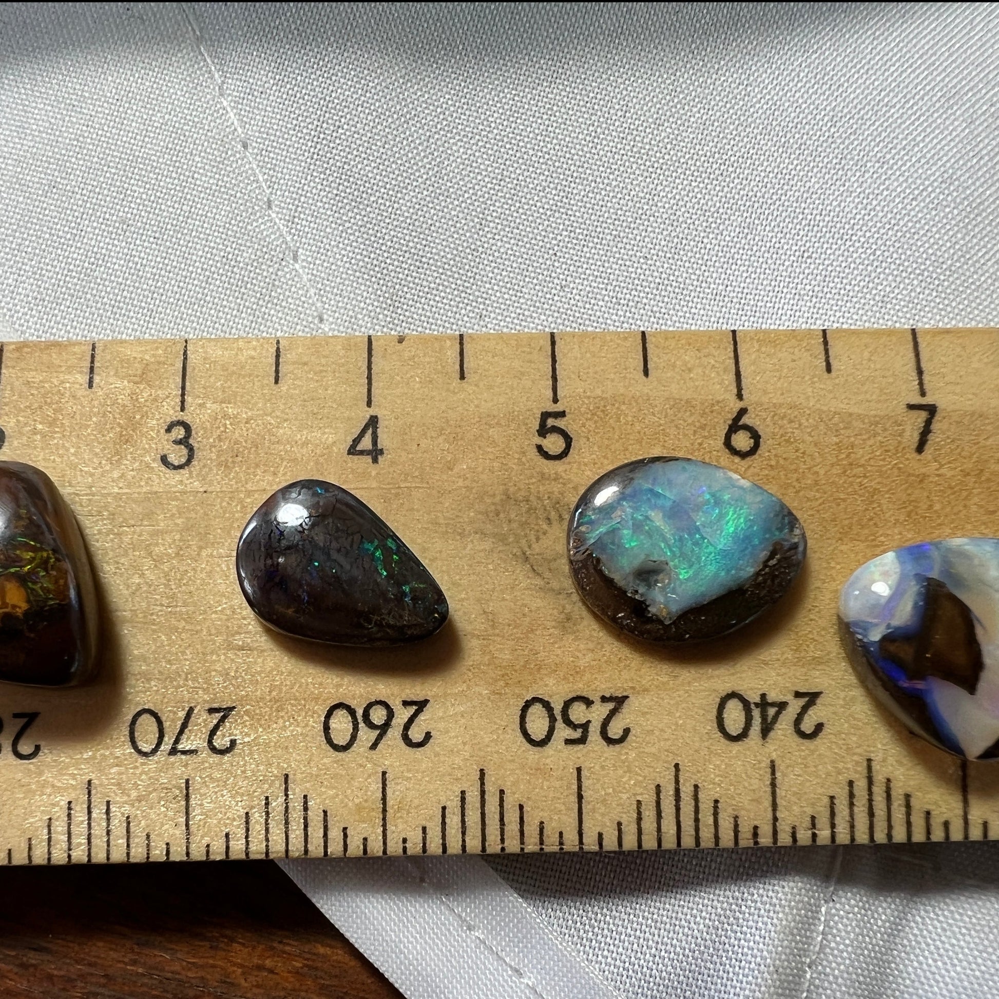 Four unique stones from Winton showing a range of lovely colours.