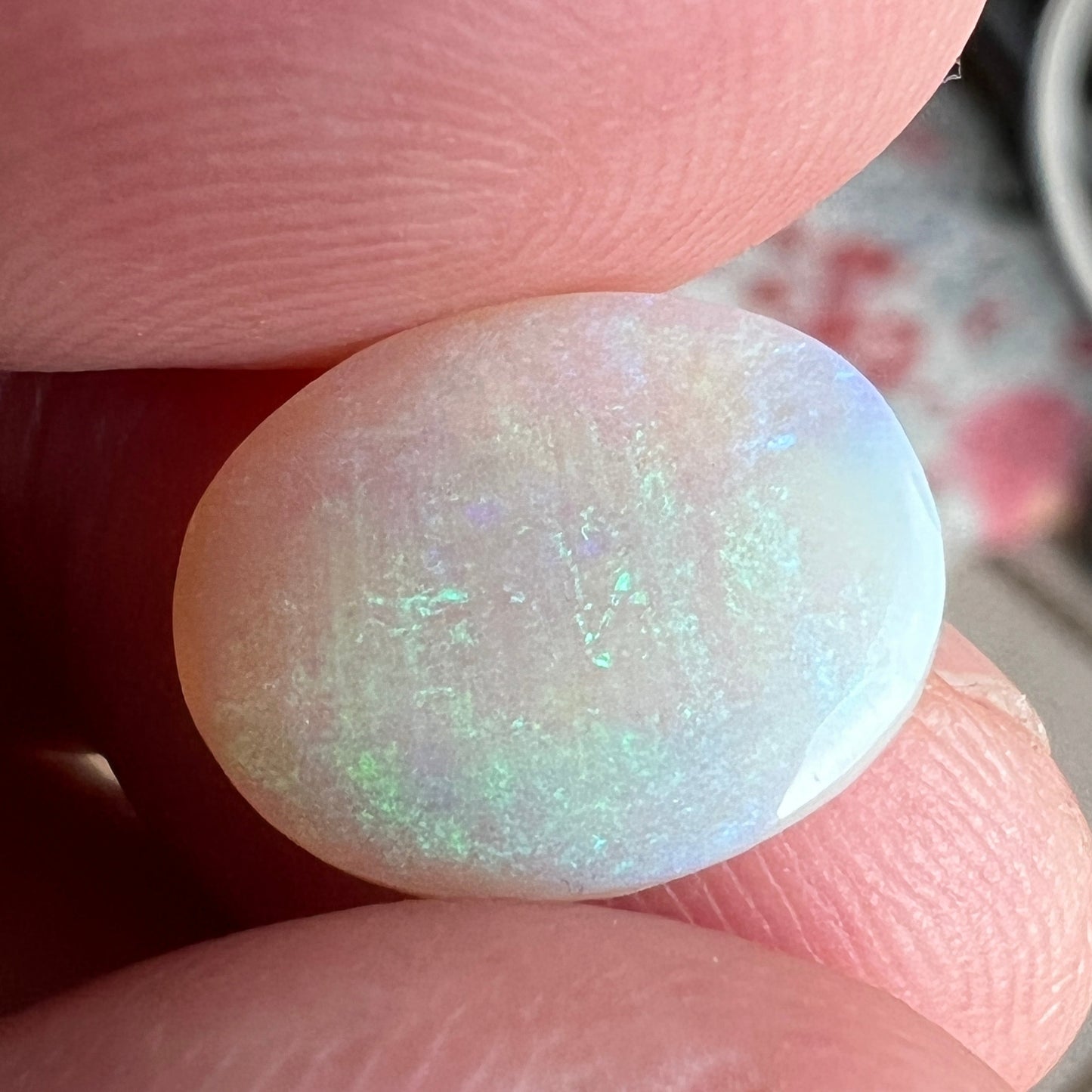 Another fine example of beautiful crystal opal. Lovely cut and dome by Bill Johnston.