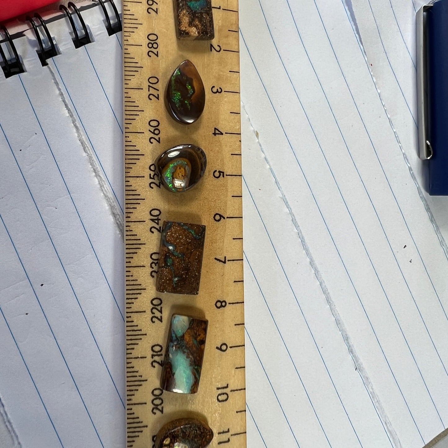 Beautiful boulder opal bundle from Winton. Cut and polished, ready for setting.